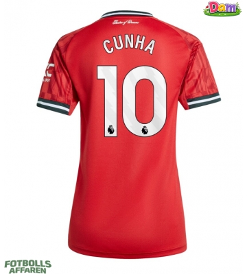 Manchester United Matheus Cunha #10 Hemmatröja Kvinnor 2025-26 Kortärmad